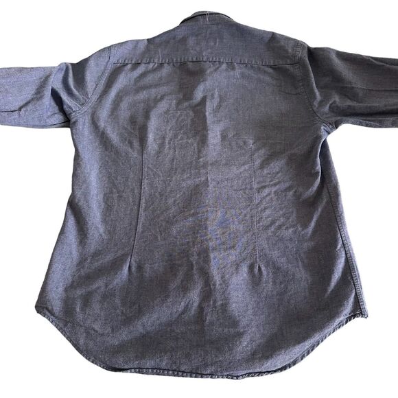 Zara Man Long Sleeve Button Up Men's Shirt Large Slim Fit 100% Cotton - Picture 2 of 3